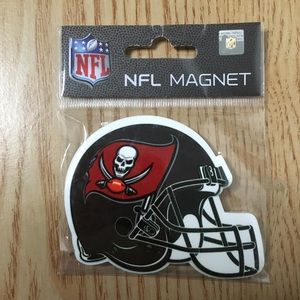 New NFL Buccaneers 🏴‍☠️ Logo Helmet Magnet approx 3” x 2.5”